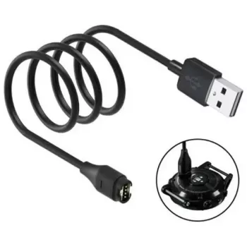 Beline Καλώδιο φόρτισης USB-A για έξυπνα ρολόγια Garmin 1m μαύρο