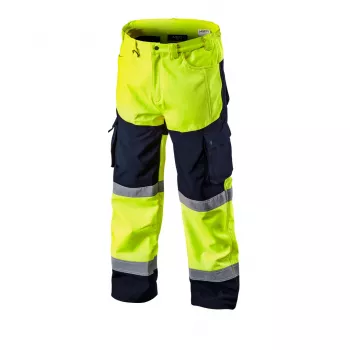 NEO TOOLS softshell παντελόνι υψηλής ορατότητας, φθορίζον κίτρινο, μέγεθος XL