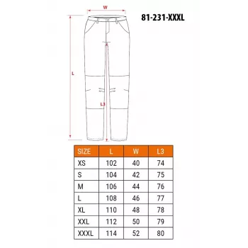 NEO Tools 81-231-XXXL παντελόνι εργασίας γκρι/μαύρο