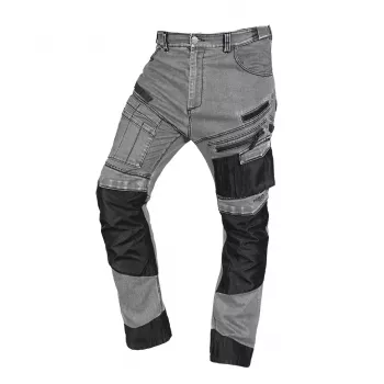 NEO TOOLS παντελόνι εργασίας denim με ενισχύσεις Oxford, γκρι, μέγεθος S