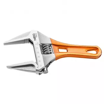 NEO TOOLS Ρυθμιζόμενο κοντό γαλλικό κλειδί 185 mm, άνοιγμα 0-53 mm, χάλυβας χρωμίου-βαναδίου, DIN 3117