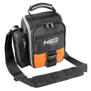 NEO TOOLS 84-315 Τσάντα εργαλείων με λαβή, φόρτιο 15 kg, 10 εξωτερικές τσέπες, αδιάβροχος πάτος, μαύρο/πορτοκαλί