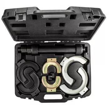 NEO TOOLS Σετ συμπιεστή ελατηρίων με εναλλασσόμενες σιαγόνες | 3 ζεύγη (65-212 mm) | 1500 kg ανά ζεύγος | Χάλυβας CrV | Πλαστική βαλίτσα | TOP-11-797