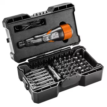 NEO TOOLS 04-200 Κατσαβίδι μπαταρίας USB-C 3,6 V με 10 μύτες και πλαστική βαλίτσα