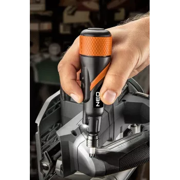 NEO TOOLS 04-200 Κατσαβίδι μπαταρίας USB-C 3,6 V με 10 μύτες και πλαστική βαλίτσα