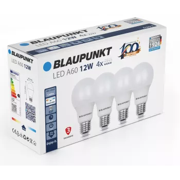 Blaupunkt λάμπα LED E27 A60 1260 lm 12W 4000K, 4 τεμ. (BLAUPUNKT-E27-12W-NW-4)