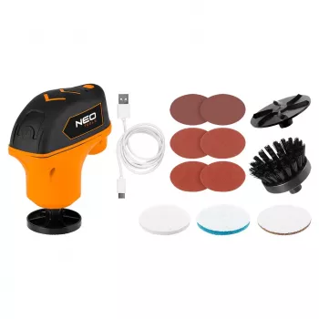 NEO TOOLS 04-604 Mini all-in-one γυαλιστικό 4V Li-Ion USB-C Σετ περιστροφικών εργαλείων
