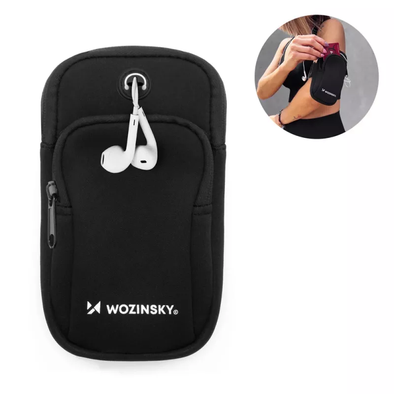 WOZINSKY Βραχιόλι Τρεξίματος για Smartphone, Μαύρο (WABBK1)