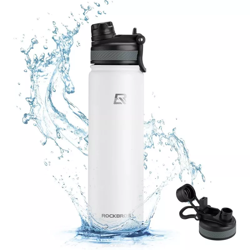 ROCKBROS Θερμομονωτικό Παγούρι Ποδηλάτου 650 ml Λευκό