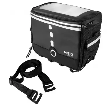 NEO TOOLS Τσάντα ποδηλάτου 1,5L μαύρη αδιάβροχη τσάντα σκελετού με αντανακλαστικό λογότυπο