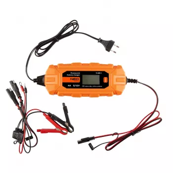 NEO TOOLS 11-891-1 Αυτόματος φορτιστής μπαταρίας 4A/70W για μπαταρίες μολύβδου-οξέος, AGM & GEL 6V/12V (3-120Ah)