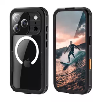 Crong Seal Cover IP68 αδιάβροχη θήκη για iPhone 17 Pro (μαύρο)
