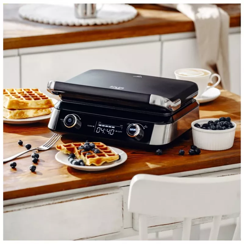 Adler AD 3084 βάφλα, 2400 W, μαύρο/ασημί