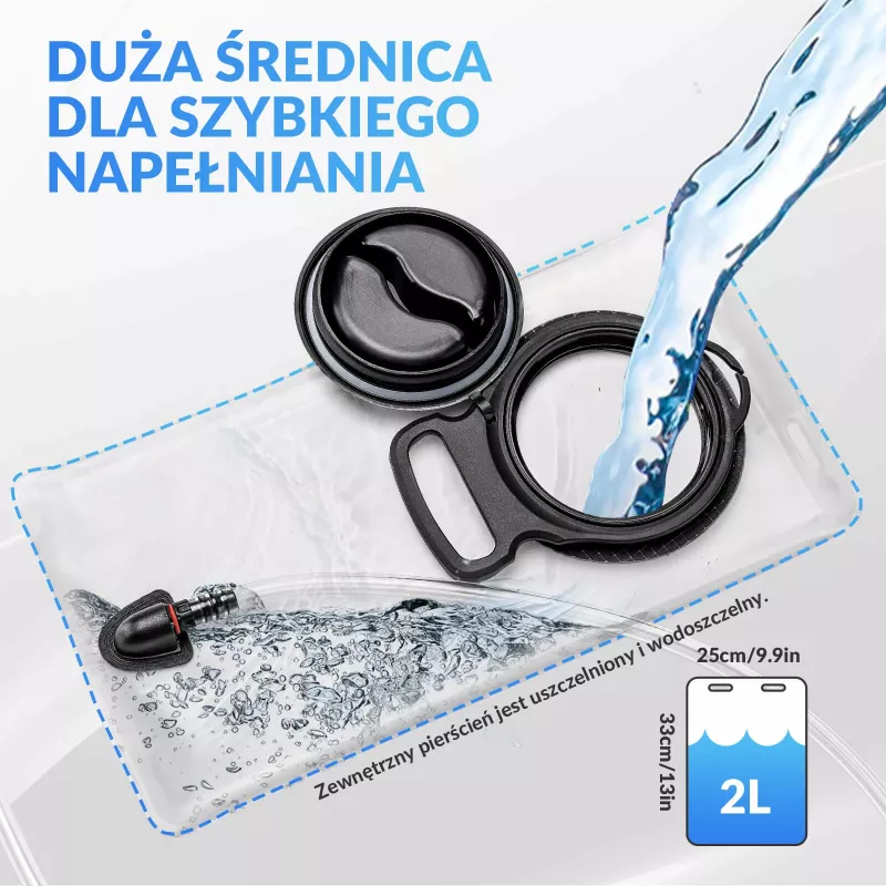 Rockbros H32 σακίδιο πλάτης με κύστη 2L - μαύρο