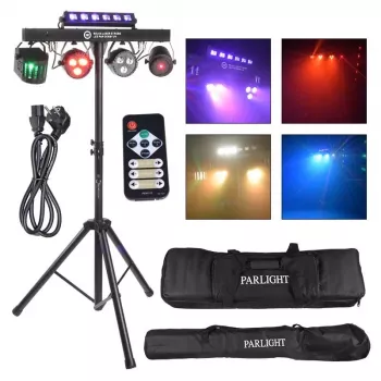 LIGHT4ME BEAM LASER STROBE LED PAR DERBY UV I - 4-in-1 Multi-Effect Φωτιστικό Σκηνής με κόκκινο/πράσινο λέιζερ, UV και DMX Έλεγχο