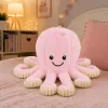 LEAN TOYS Λούτρινο Χταπόδι με Βεντούζα, Ροζ, 16 cm