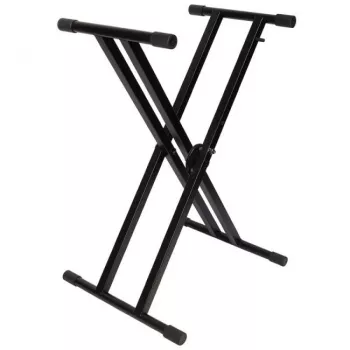 V-TONE DELUXE K1 Διπλά ενισχυμένη βάση πληκτρολογίου X, μαύρο, αντοχή 45 kg