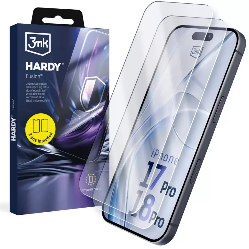 3mk Hardy Fusion θήκη για Apple iPhone 17 Pro / 18 Pro - Διαφανές μαύρο