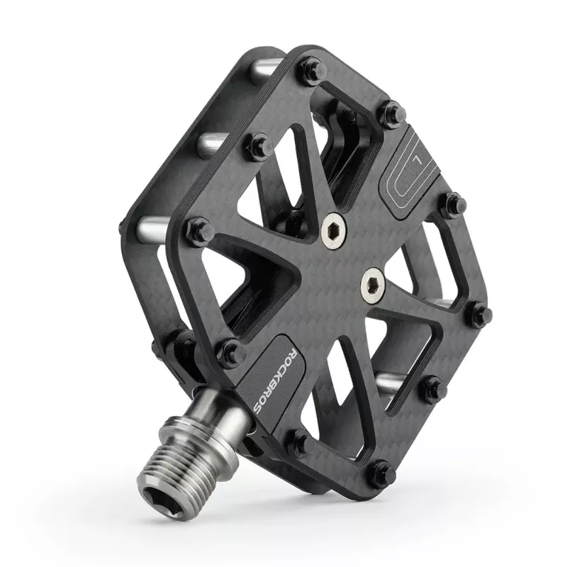 Rockbros C525 πλατφόρμα πεντάλ ποδηλάτου από ανθρακονήματα - μαύρο