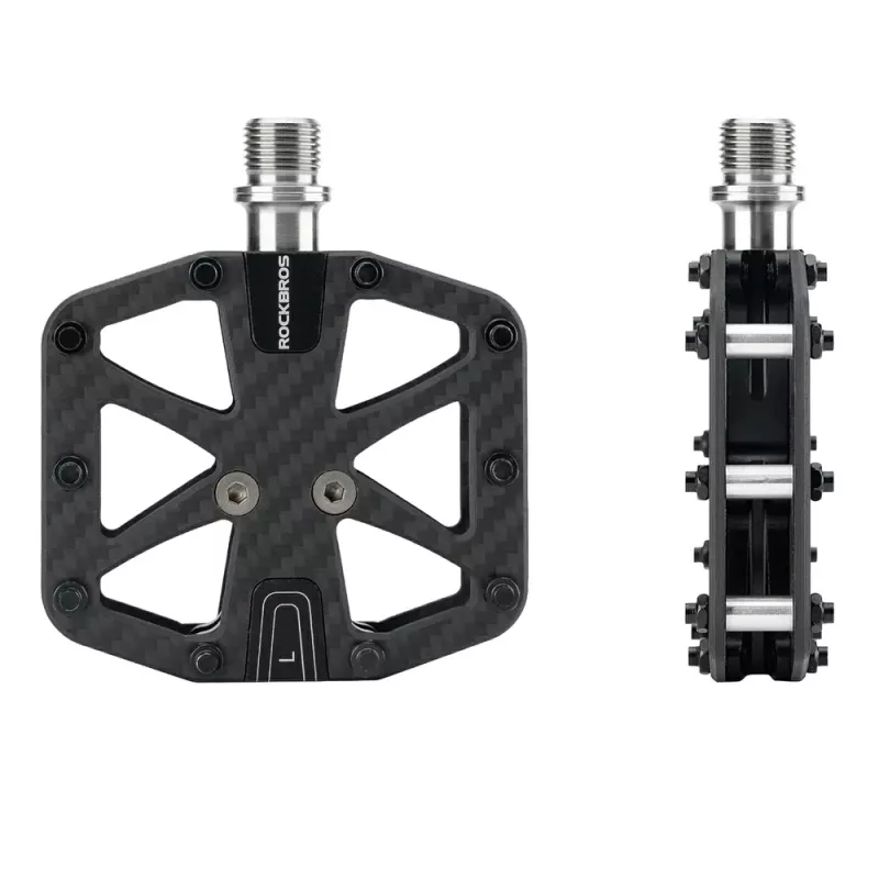 Rockbros C525 πλατφόρμα πεντάλ ποδηλάτου από ανθρακονήματα - μαύρο