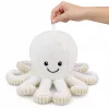 LEAN TOYS λούτρινο χταπόδι με ελαστικά πλοκάμια, λευκό, 50 cm