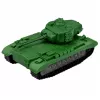 LEAN TOYS στρατιωτικό σετ στρατιώτες τανκ όχημα όπλο 13 τεμ.
