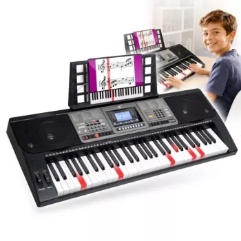 MK 816 61 πλήκτρων ηλεκτρονικό MIDI keyboard για διδασκαλία με 128 ήχους, 128 ρυθμούς, εγγραφή, οθόνη LED, USB-MIDI, έξοδο ακουστικών, είσοδο μικροφώνου, με τροφοδοτικό