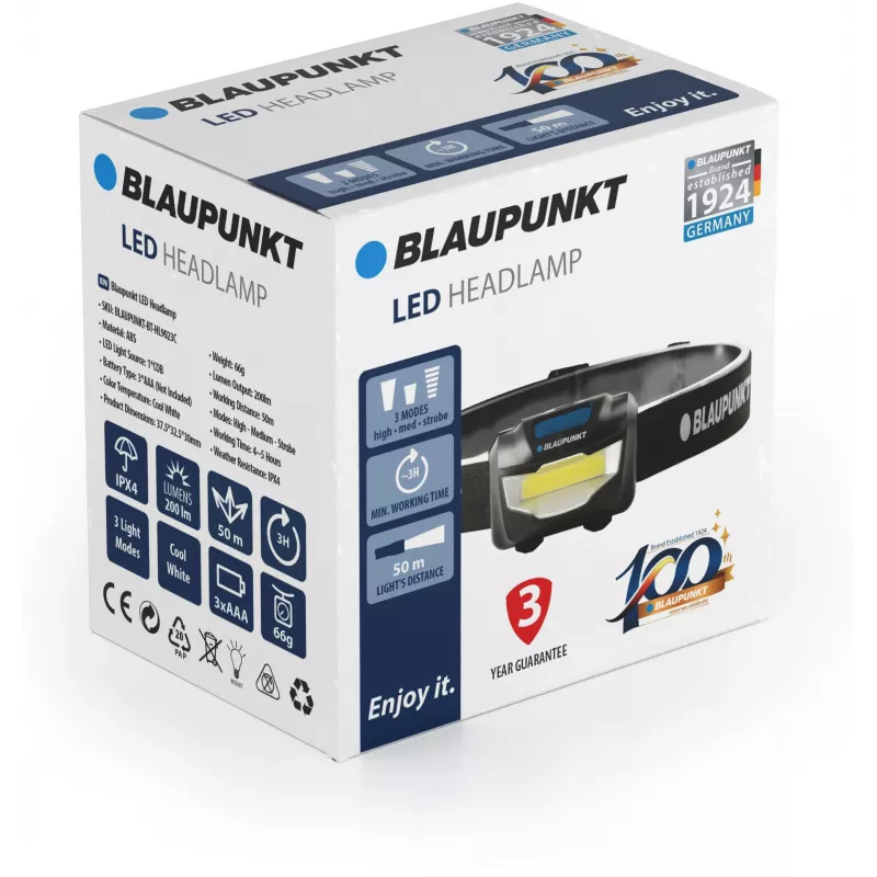 Blaupunkt BT-HL9023C φακός κεφαλής LED, 200 lm (BLAUPUNKTBT-HL9023C)