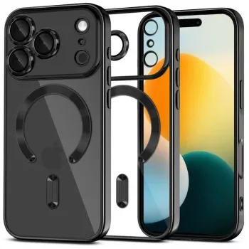 Tech-Protect Magflex MagSafe Θήκη πλάτης για Apple iPhone 17 Pro Max, γυαλιστερό Μαύρο (TPU/PC)