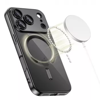 Tech-Protect Magflex MagSafe Θήκη πλάτης για Apple iPhone 17 Pro Max, γυαλιστερό Μαύρο (TPU/PC)