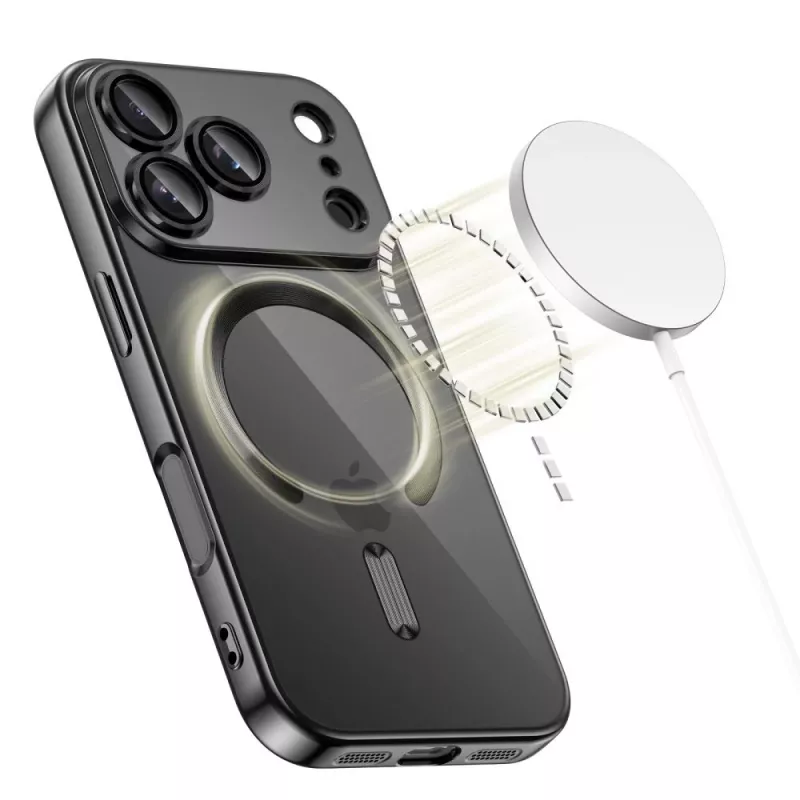 Tech-Protect Magflex MagSafe Θήκη πλάτης για Apple iPhone 17 Pro Max, γυαλιστερό Μαύρο (TPU/PC)