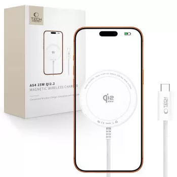 TECH-PROTECT A54 Μαγνητικός MagSafe ασύρματος φορτιστής 25W Qi2.2 Λευκό