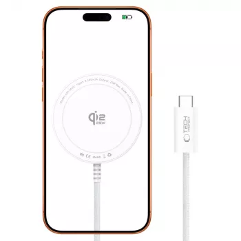 TECH-PROTECT A54 Μαγνητικός MagSafe ασύρματος φορτιστής 25W Qi2.2 Λευκό