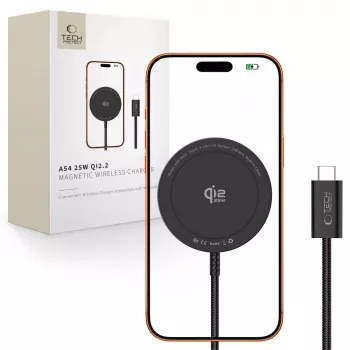 TECH-PROTECT A54 Μαγνητικός MagSafe ασύρματος φορτιστής 25W Qi2.2 Μαύρο