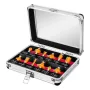 NEO TOOLS Σετ 12 τεμ. φρέζες καρβιδίου, στέλεχος 8 mm, ξύλινο κουτί