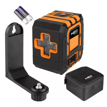 NEO TOOLS 75-142 Λέιζερ σταυρού, εμβέλεια 20 m, κόκκινη δέσμη, αυτοεπιπεδούμενο, IP54, με μαγνητική βάση και βαλίτσα