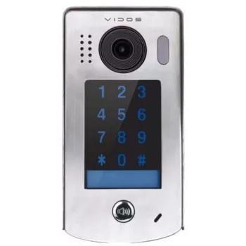 VIDOS DUO IP S302 βιντεοθυροτηλέφωνο με RFID, κάμερα ευρείας γωνίας 2MP, IP65 ανοξείδωτο ατσάλι, επιτοίχια τοποθέτηση