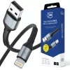 3mk Hyper Cable N-SERIES USB-A σε Lightning 1m 5V/2.4A 12W μαύρο