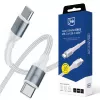 3mk Hyper Cable N-SERIES USB-C σε USB-C 1m 100W λευκό