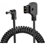 Newell D-Tap σε DC 5,5x2,5mm σπιράλ καλώδιο, 90cm, μαύρο