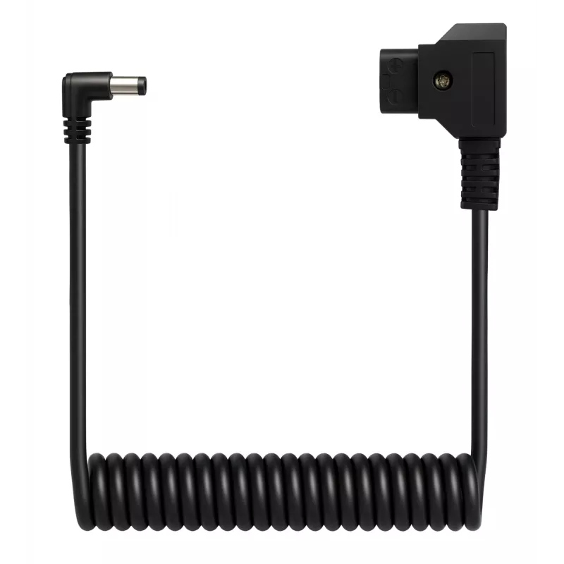 Newell D-Tap σε DC 5,5x2,5mm σπιράλ καλώδιο, 90cm, μαύρο