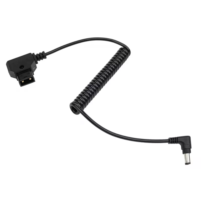 Newell D-Tap σε DC 5,5x2,5mm σπιράλ καλώδιο, 90cm, μαύρο
