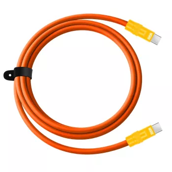 Newell καλώδιο USB-C σε USB-C 100W, 2m, σιλικόνη, πορτοκαλί-κίτρινο