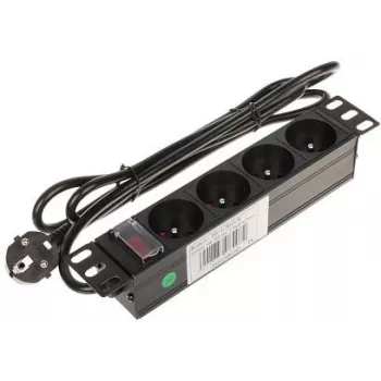 DELTA PD-4/R10/R Πολύπριζο 4 θέσεων με καλώδιο 10m, κόκκινο