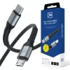 3MK Hyper Cable N-SERIES USB-C σε Micro-USB 1m QC 3.0 5V/2A 10W μαύρο