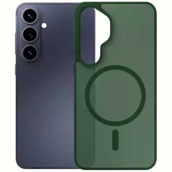 3MK PROTECTION Smoke MagCase για Samsung Galaxy S26 - Πράσινη διαφανής ματ θήκη πλάτης με MagSafe, προστασία πτώσης, αντι-κιτρίνισμα