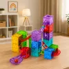 LEAN TOYS Μαγνητικά τουβλάκια κύβοι μπάλα πίστα πολύχρωμα 33 τεμ.