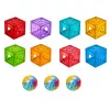 LEAN TOYS Μαγνητικά τουβλάκια κύβοι μπάλα πίστα πολύχρωμα 33 τεμ.