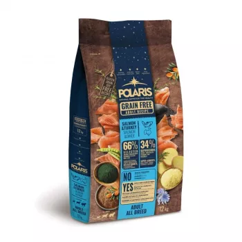 POLARIS Ξηρή τροφή χωρίς δημητριακά για σκύλους με σολομό και γαλοπούλα - 12kg