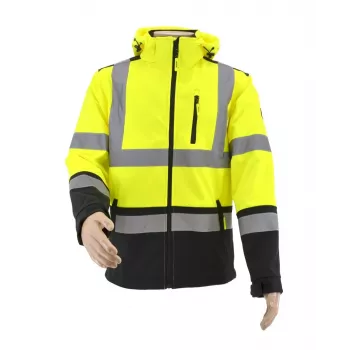 AWTOOLS Softshell-Jacke T3 με υψηλή ορατότητα, αντανακλαστικό, Μαύρο, Μέγεθος S